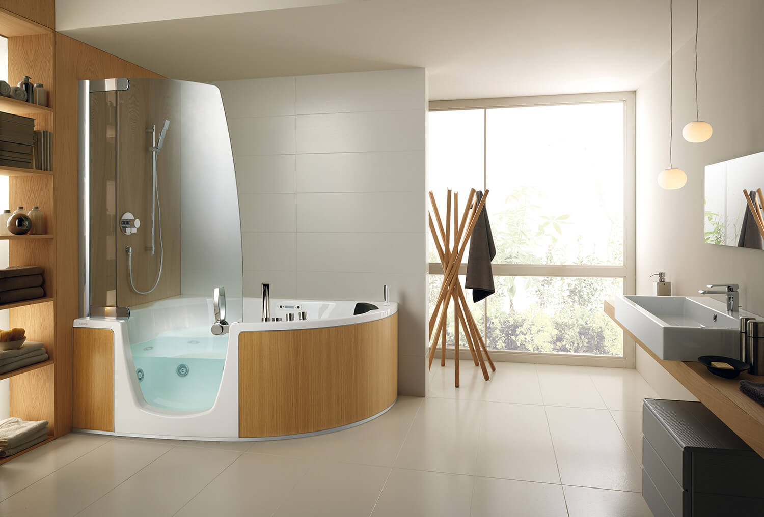 Bạn có thể tận dụng không gian góc để decor phòng tắm Bạn có thể tận dụng không gian góc để decor phòng tắm