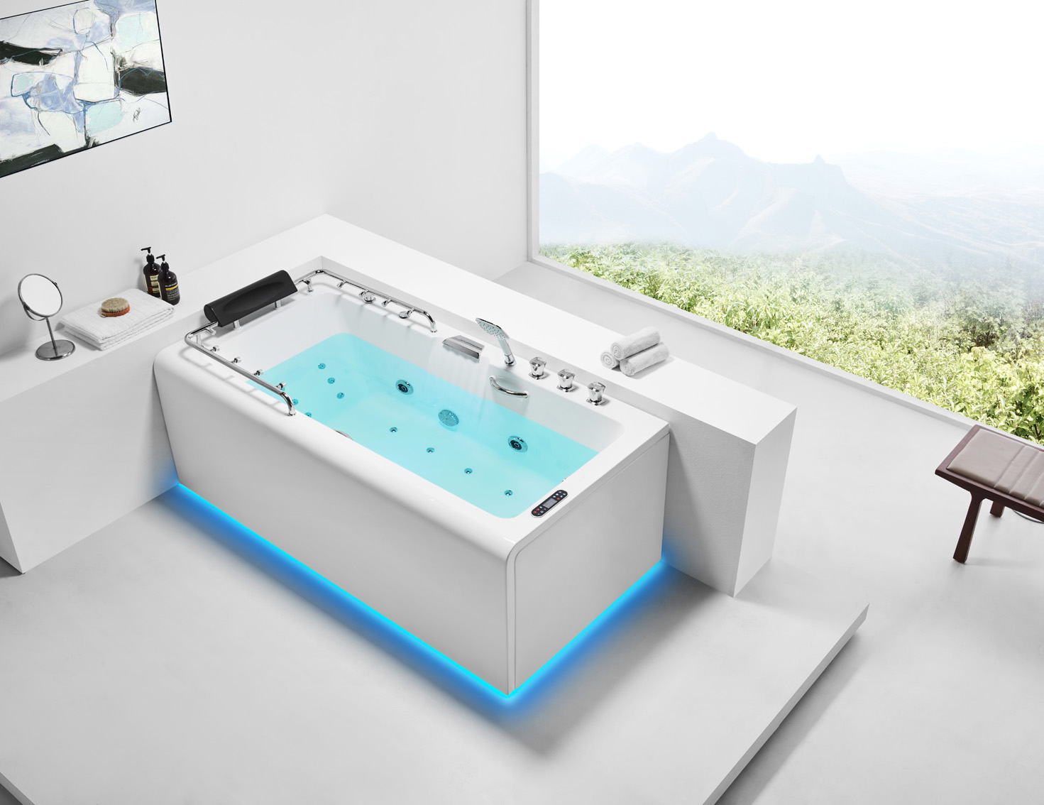 Bồn tắm massage Daros được làm từ Acrylic có màu trắng trang nhã Bồn tắm massage Daros được làm từ Acrylic có màu trắng trang nhã