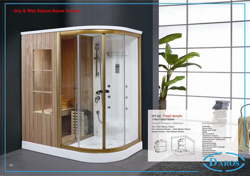 Phòng xông hơi khô kết hợp ướt Daros HT-02 