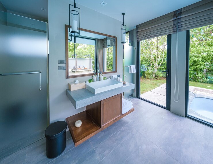 Cửa phòng tắm tránh đối diện với bếp và cửa ra vào Cửa phòng tắm tránh đối diện với bếp và cửa ra vào