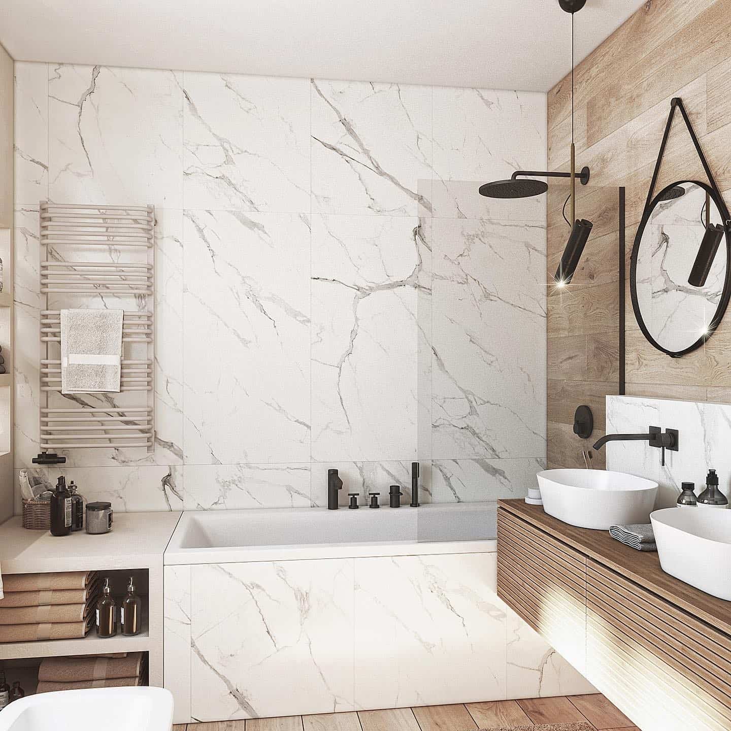 Phong cách quyết định thiết kế phòng tắm đẹp