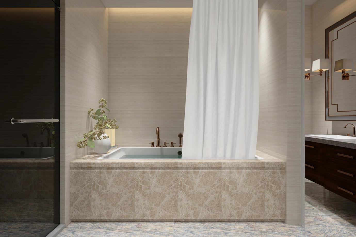 Bồn tắm xây có giá thành rẻ nhất nhưng bạn phải ốp thêm gạch ở các mặt Bồn tắm xây có giá thành rẻ nhất nhưng bạn phải ốp thêm gạch ở các mặt