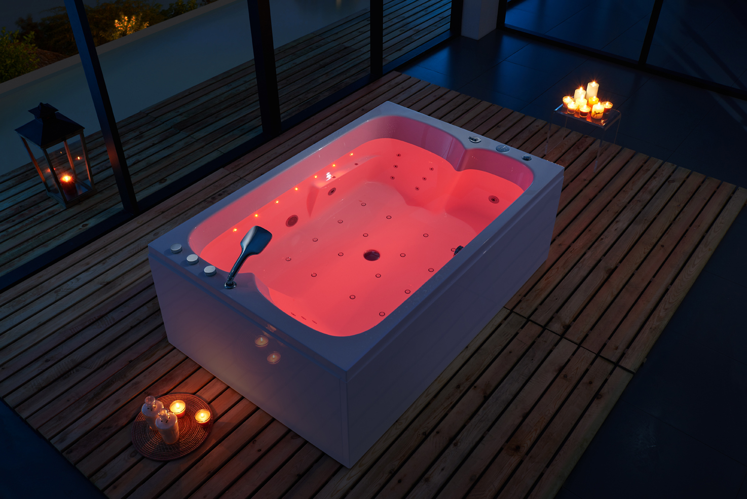 Đèn LED được tích hợp trên các sản phẩm bồn tắm massage nhập khẩu