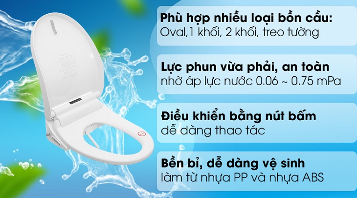 Ưu điểm của nắp bồn cầu thông minh