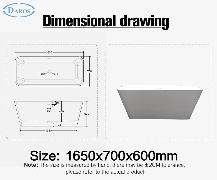 bồn tắm đá Daros DR-916
