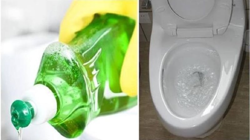 Thông tắc bồn cầu bằng nước rửa bát